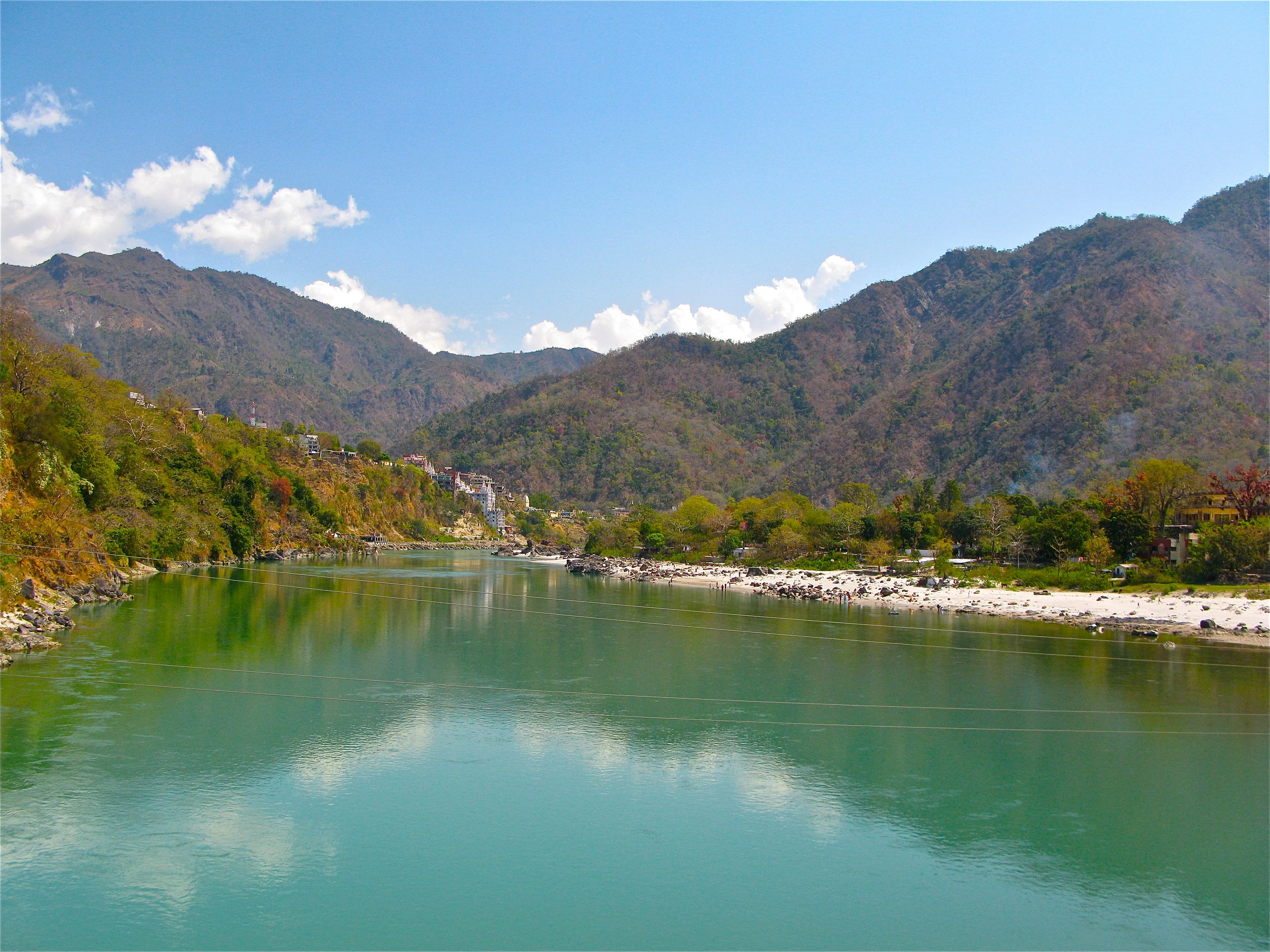 The Ganga flowing between the Shivalik foothills near Rishikesh